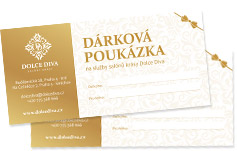Dárkové poukázky Dolce Diva Dárkové poukázky Dolce Diva